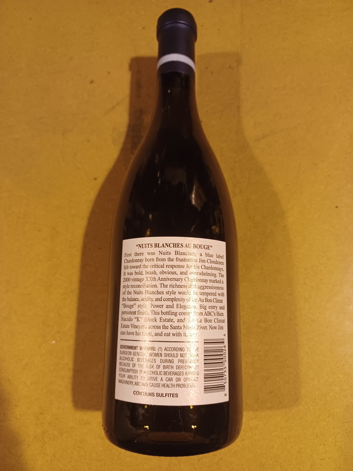 Au Bon Climat Nuits Blanches Au Bouge Chardonnay 2019
