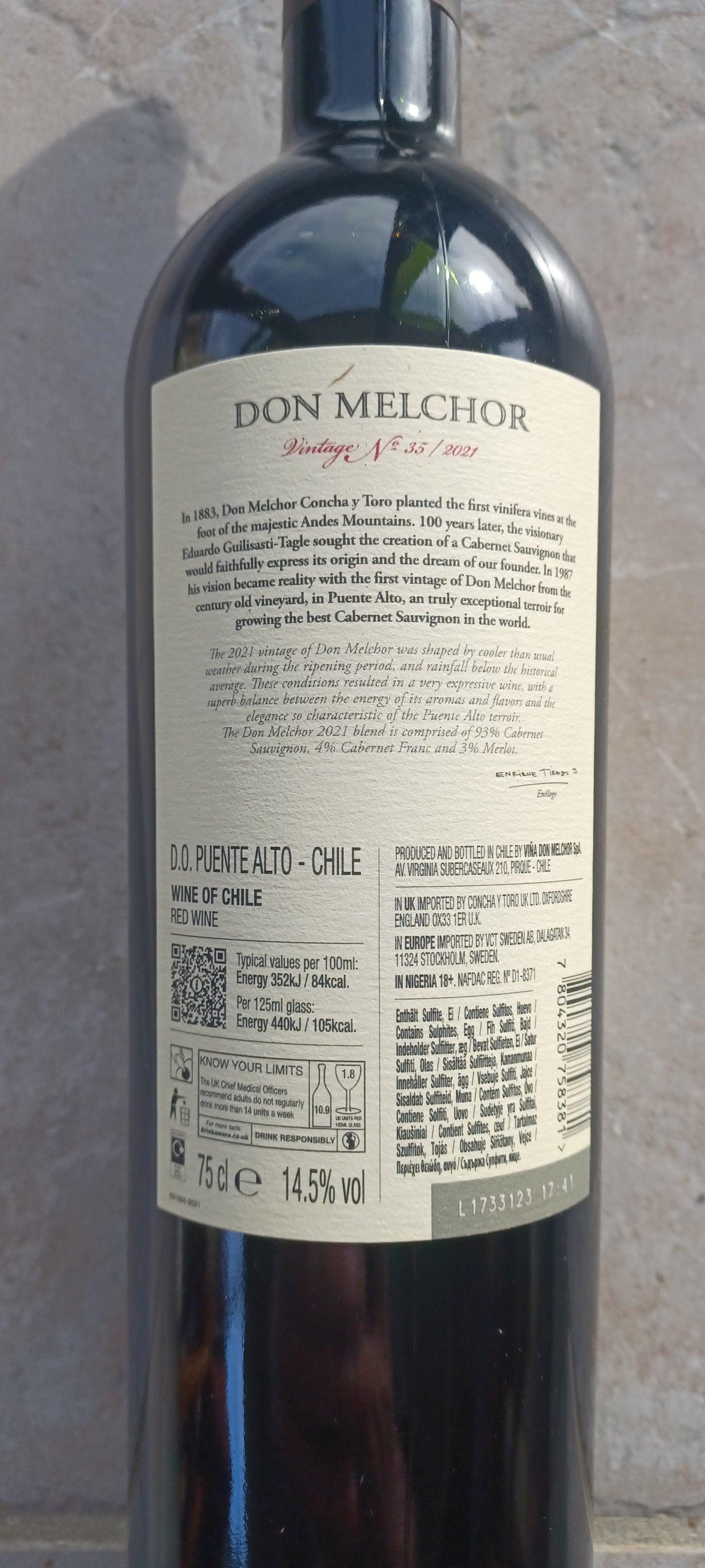 Concha y Toro Don Melchor Cabernet Sauvignon 2021