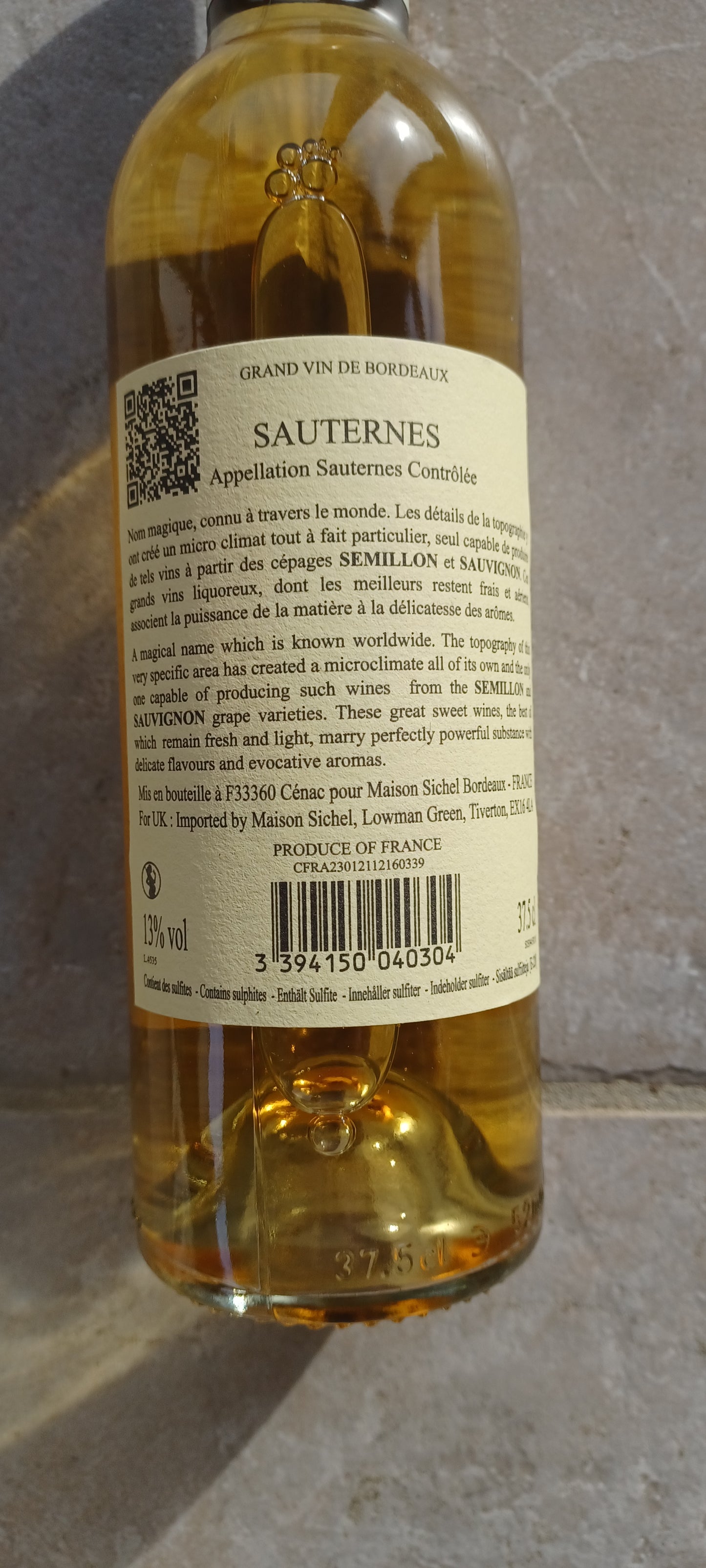 Sichel Sauternes 2022 375ml
